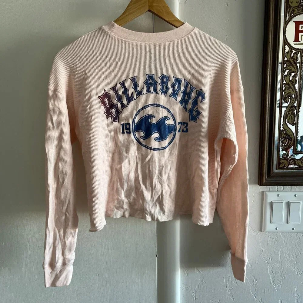 BILLABONG ~ Cream Waffle Knit Crop Top